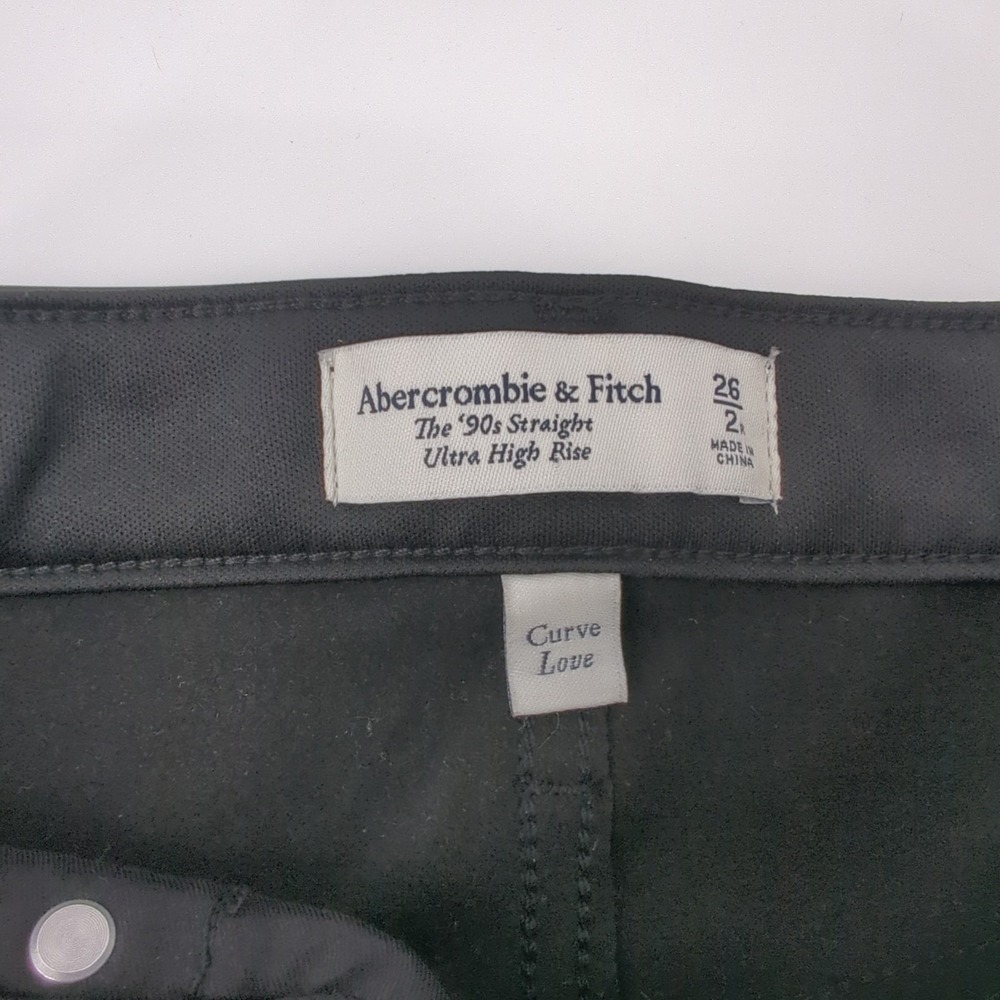 Abercrombie & Fitch Jeans Womens 26/2R 90s Straight Ultra High Rise Curve Love - Picture 5 of 14